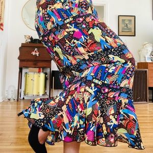 Art-deco Spanish print skirt 💃🏻